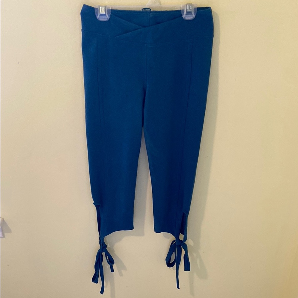 FP Movement Blue Cropped Pants with Tie Details